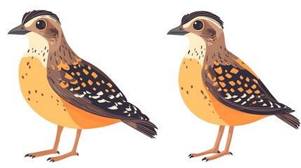 Fototapeta premium Two Birds Profile View