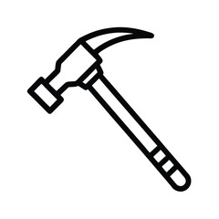 Outline of Reflex hammer on white background