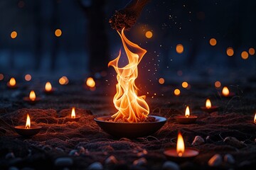 Create a Warm Glow in Soft Darkness with Lively Flicker and Radiant Light
