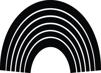 Obraz premium Rainbow Silhouette Vector | Colorful Arc Design for Bright and Cheerful Art