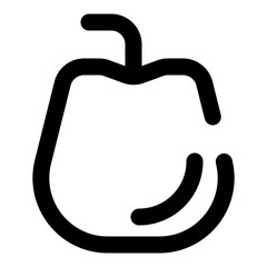 food and fruit dashed line icon