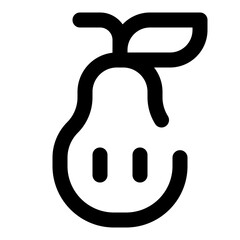 food and fruit dashed line icon