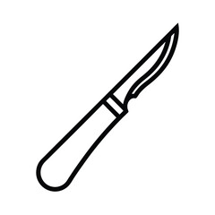 Outline of Scalpel on white background