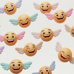 Obraz premium seamless pattern with funny birds