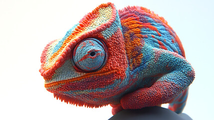 Obraz premium Colorful Chameleon Close-Up