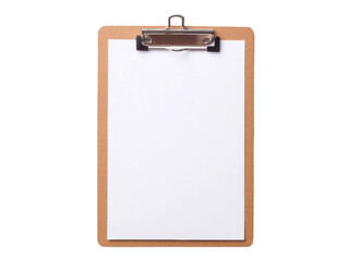 Blank clipboard for note taking, planning, and organization tasks, cut out