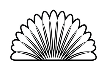 Abstract Black And White Floral Design Element Vector Illustration Isolated