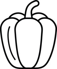 bell pepper outline illustration vector illustration