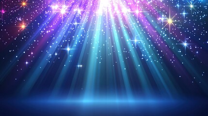 Abstract cosmic background with stars and colorful nebula for a celestial atmosphere