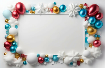 white background copy space with foam free space for text and greetings