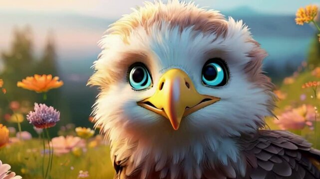 Niedlicher Wei&szlig;kopfseeadler