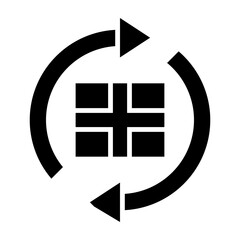 Processing Vector Glyph Icon Design