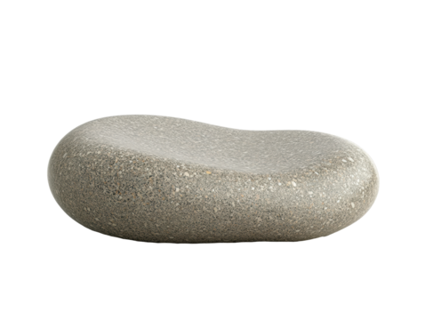 Modern abstract stone design for contemporary interiors or landscaping, cut out