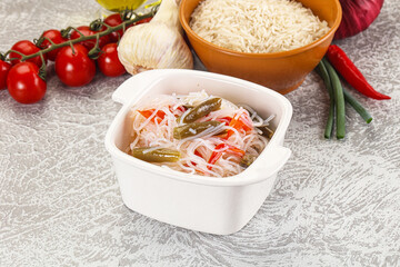 Asian glass rice noodle with vegetables