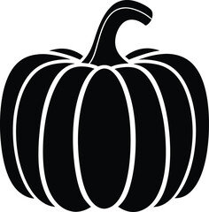 Pumpkin - squash for Halloween or Thanksgiving flat color icon. pumpkin vegetable with leaves