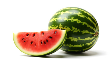 Fresh juicy watermelon with slice