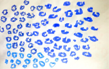 Tiger Skin. Multicolour Leopard Print Hand Drawn.