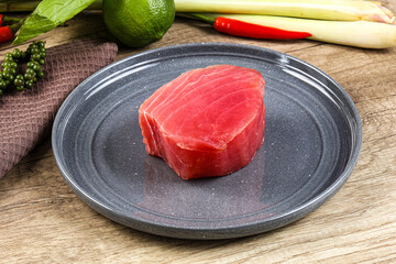 Raw fresh Tuna fush steak