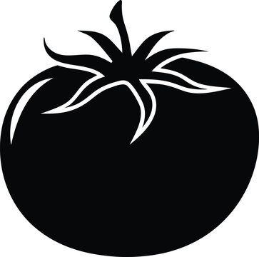 recommend clip art: Tomato vegetable icon. vector silhouette illustration