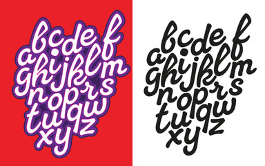 Vector hand drawn typeface in graffiti style.	