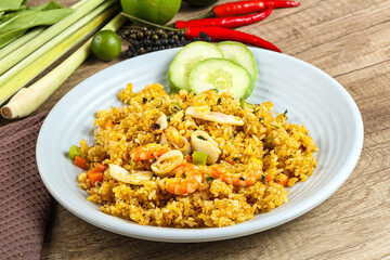 Asian Fried rice with seafood