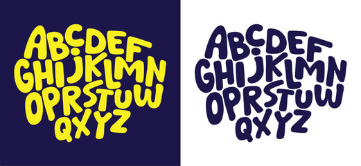 Vector hand drawn typeface in graffiti style.  © UMRAN