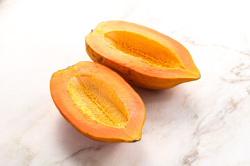 Ripe sweet tropical exotic papaya