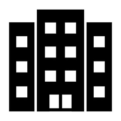 Hotel Vector Glyph Icon Design