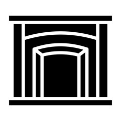 Fireplace Vector Glyph Icon Design