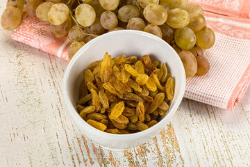 Sweet dry yellow honey raisin