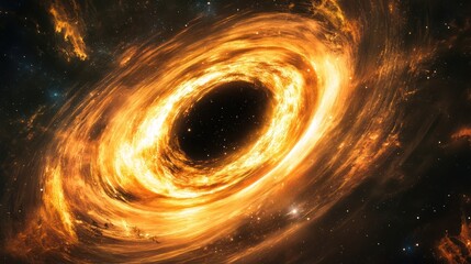 Cosmic vortex: swirling gases and gravitational abyss in space phenomena