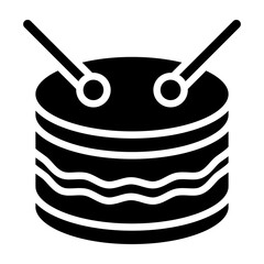 Drum Vector Glyph Icon Design