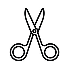Outline of Surgical scissors on white background