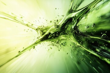 Green abstract background, close-up.