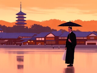 Japan Sunset Stroll