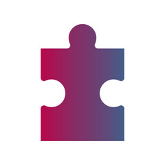 Obraz premium Puzzle Piece Icon with Colorful Design. Vector Illustration