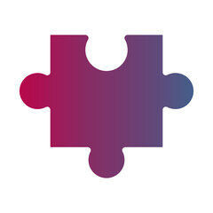 Puzzle Piece Icon with Colorful Design. Vector Illustration