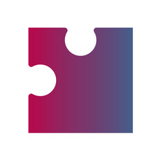 Puzzle Piece Icon with Colorful Design. Vector Illustration