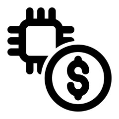 Obraz premium Tech Business, Business Automation, Business Technology Outline Icon