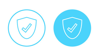 Shield check mark icon vector. Protection approve sign. Insurance icon