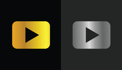 beautiful and attractive gold play vector image with black and white background