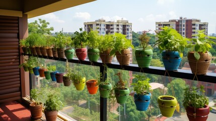 Fototapeta premium urban plant seedlings