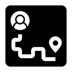 User Journey Map  Vector Glyph Icon Design