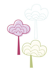 Cartoon hand painted forest animal element pattern