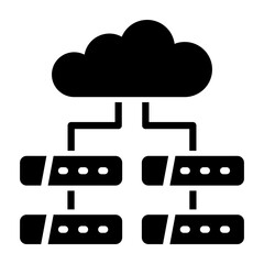 MultiCloud Vector Glyph Icon Design