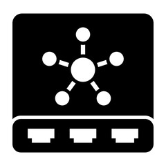 Hub Vector Glyph Icon Design
