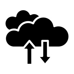 Data Transfer Vector Glyph Icon Design