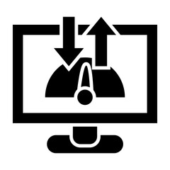 Bandwidth Vector Glyph Icon Design