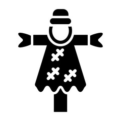 Scarecrow Vector Glyph Icon Design