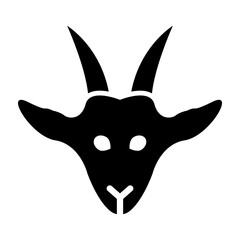 Goat Vector Glyph Icon Design